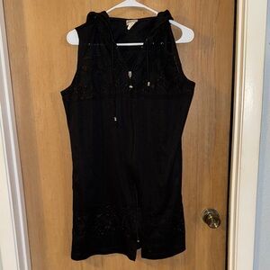 Dotti Black Hooded Swim Coverup